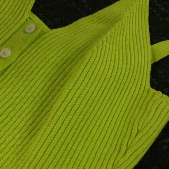 Aerie (XL) Lime Green Cropped Ribbed Cami - Picture 2 of 11
